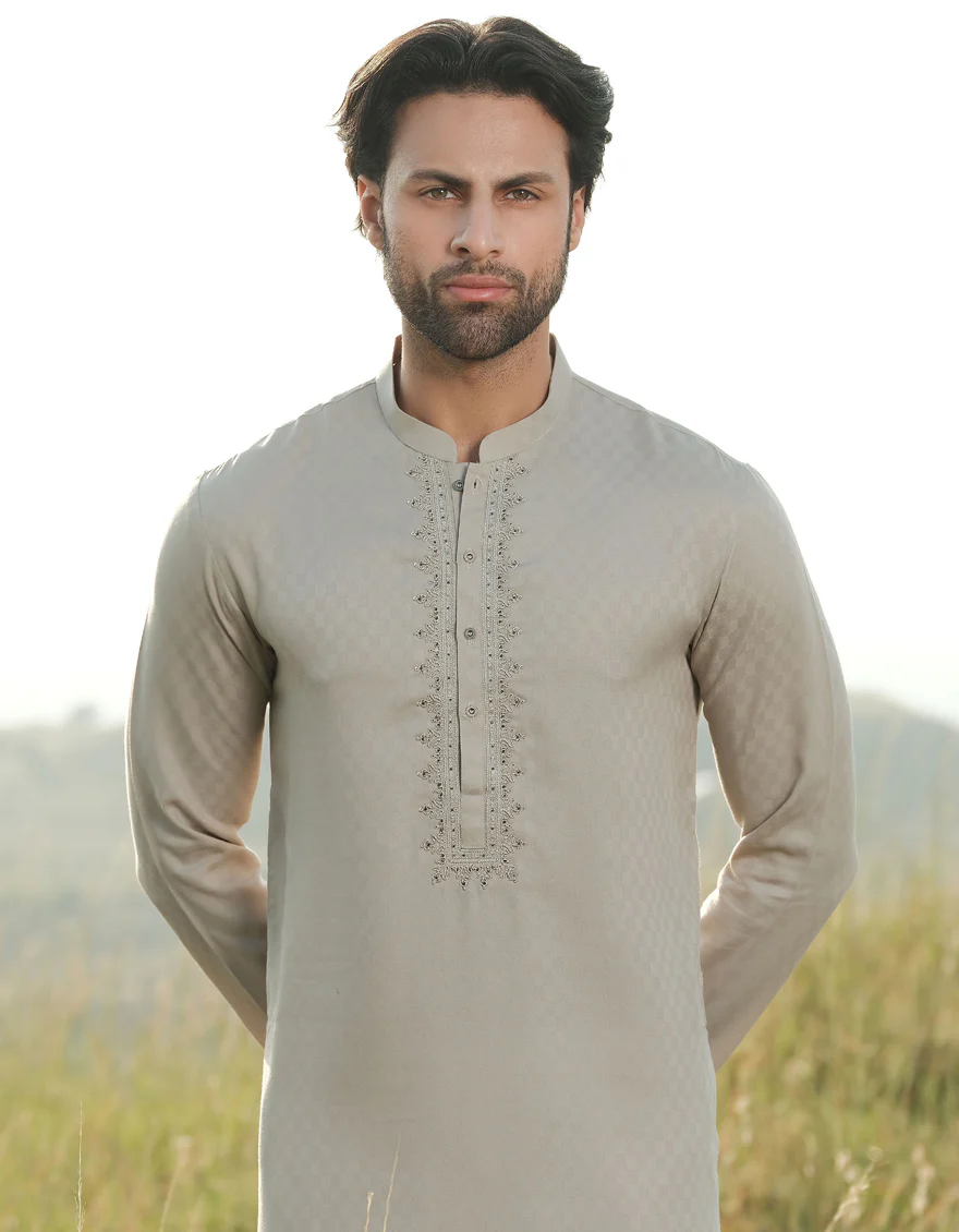 JADE GREEN BLENDED KURTA | JJK-A-34929/S24/JJ9592-FL - Image 2
