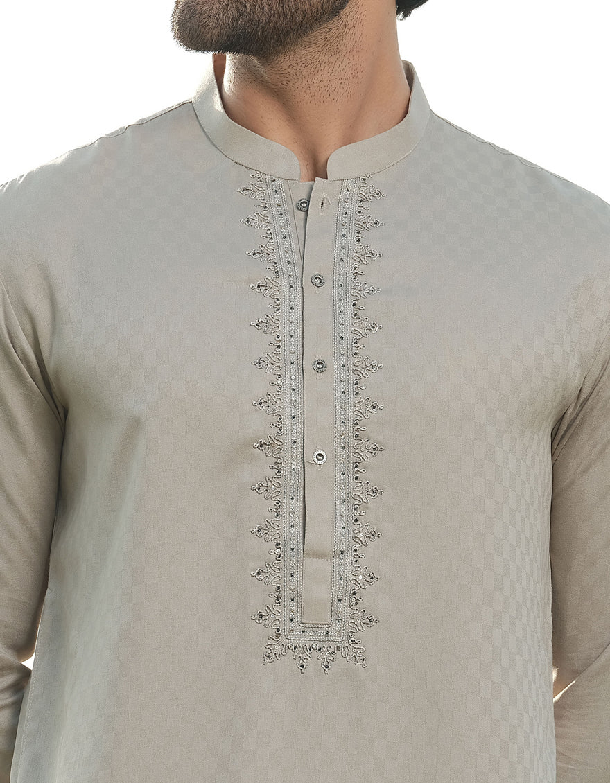JADE GREEN BLENDED KURTA | JJK-A-34929/S24/JJ9592-FL - Image 3