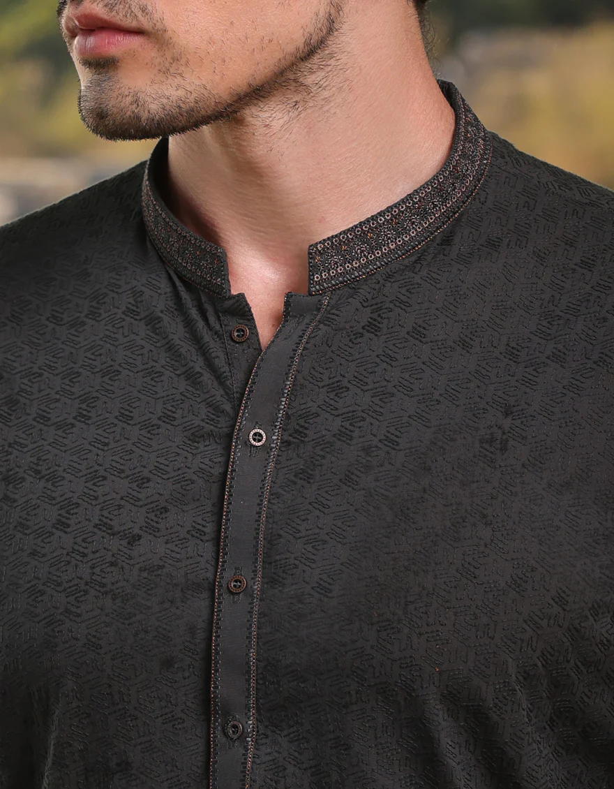 GREEN COTTON KURTA | JJK-A-34952/S25/JJ9778-FL - Image 2