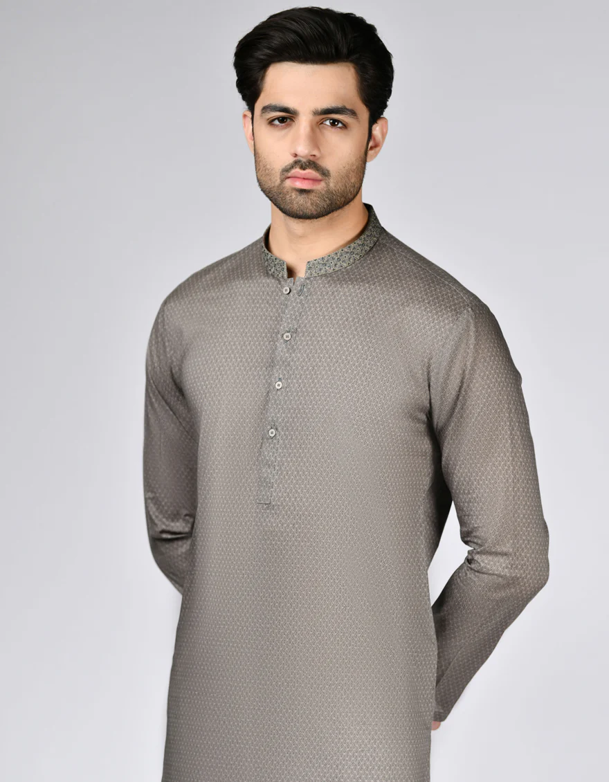 DULL BROWN COTTON KURTA | JJK-A-46516/S24/JJ9552-SF - Image 2