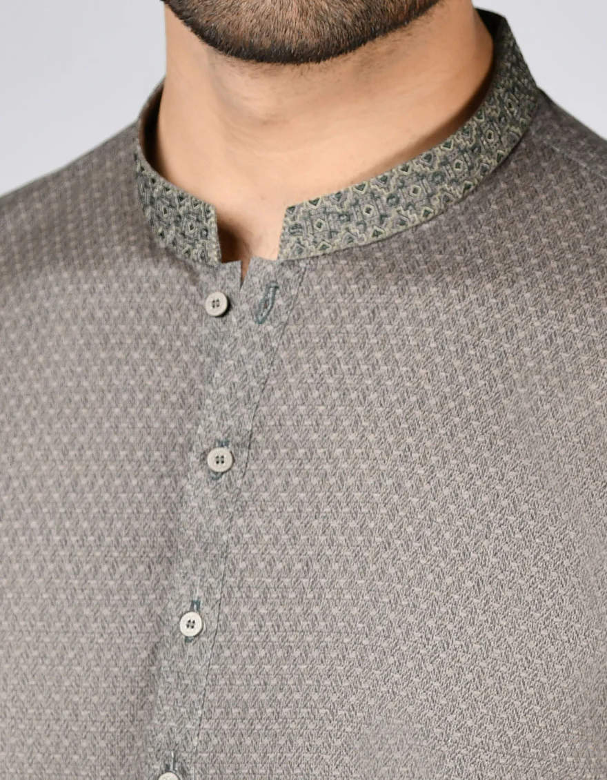 DULL BROWN COTTON KURTA | JJK-A-46516/S24/JJ9552-SF - Image 3