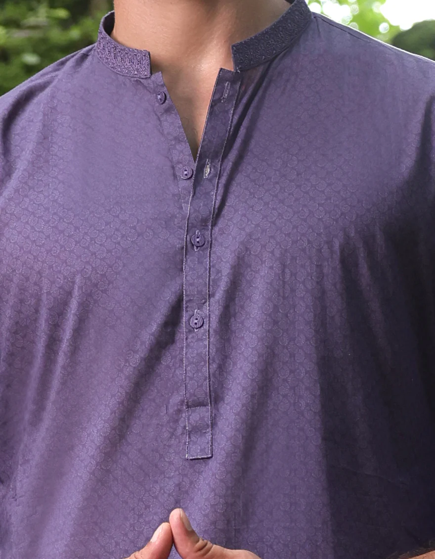 PURPLE COTTON KURTA | JJK-A-46599/S25/JJ9774-SF - Image 3