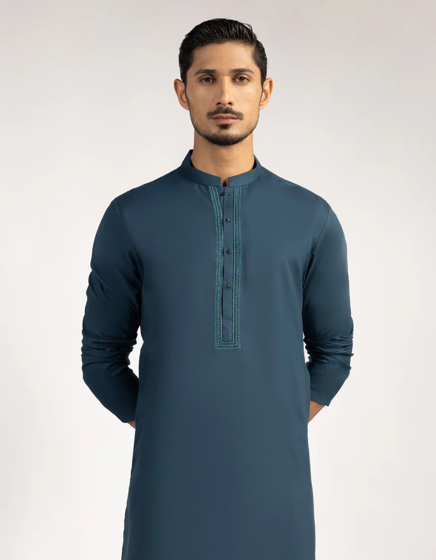 TEAL BLENDED KURTA | JJK-A-46903/S25/JJ9504-SF - Image 2
