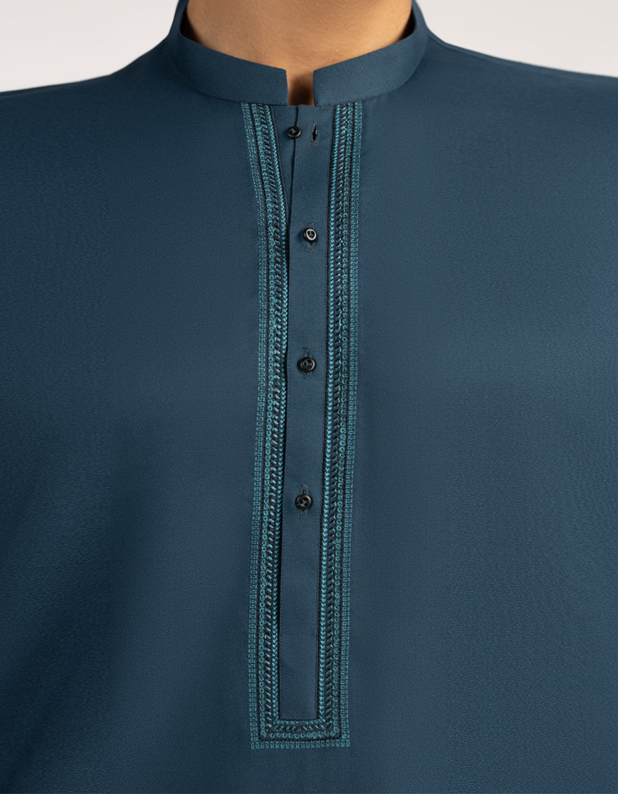 TEAL BLENDED KURTA | JJK-A-46903/S25/JJ9504-SF - Image 3
