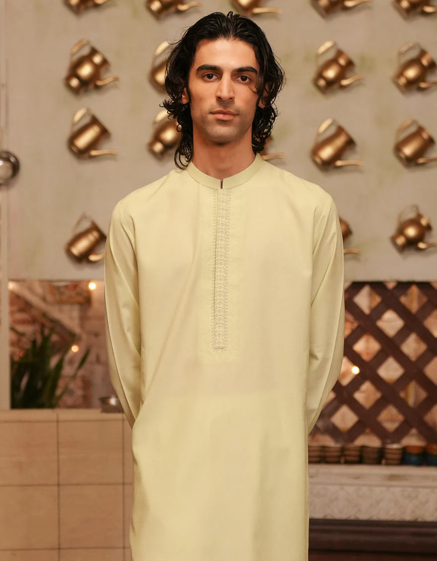 GREEN BLENDED KURTA | JJK-A-47433/S25/JJ9846-SF - Image 2