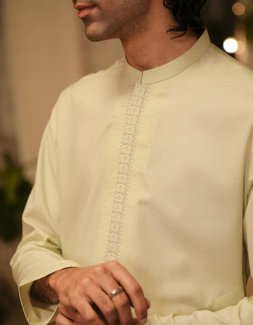 GREEN BLENDED KURTA | JJK-A-47433/S25/JJ9846-SF - Image 3