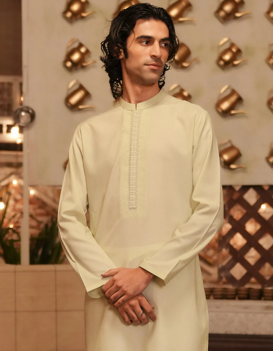GREEN BLENDED KURTA | JJK-A-47433/S25/JJ9846-SF - Image 4