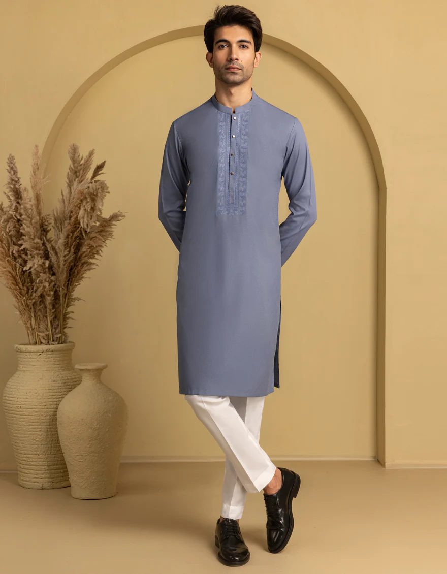 BLUE BLENDED KURTA | JJK-A-47467/S25/JJ9846-SF