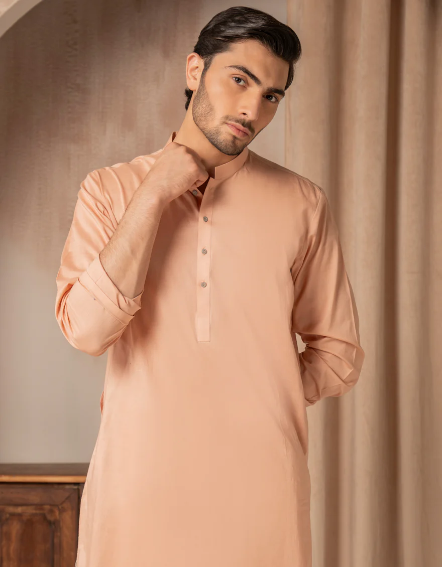 TEA PINK COTTON KURTA | JJK-A-47468/S25/JJ93 - Image 2