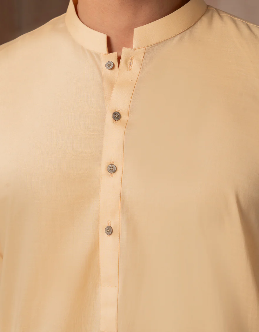 PEACH COTTON KURTA | JJK-A-47472/S25/JJ93 - Image 3