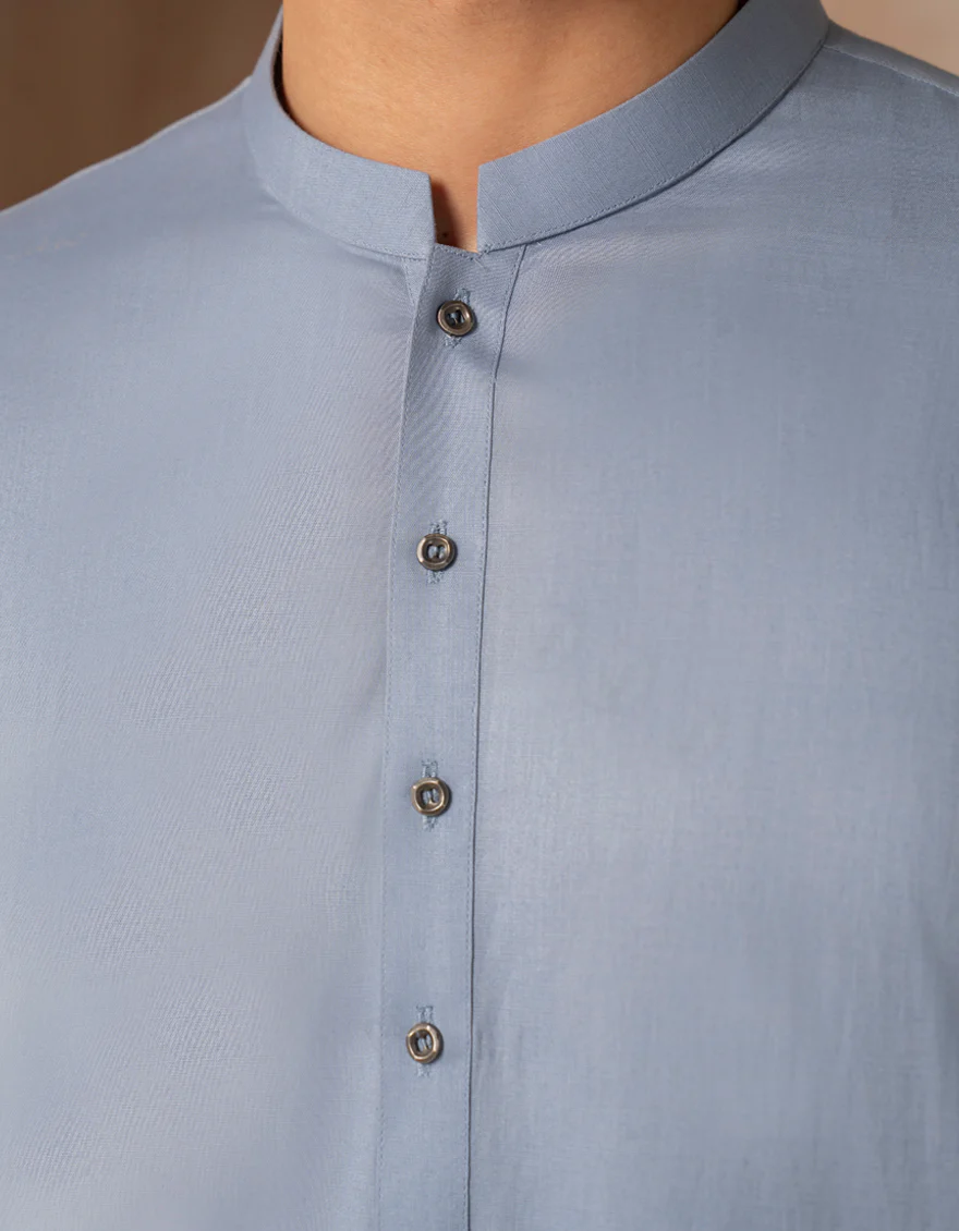 BLUE COTTON KURTA | JJK-A-47474/S25/JJ93 - Image 3