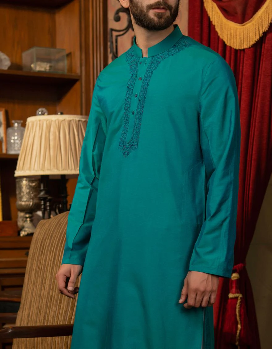 SEA GREEN SPECIAL KURTA | JJK-A-SP-US-30788-R1/S20/JJ6551 - Image 2