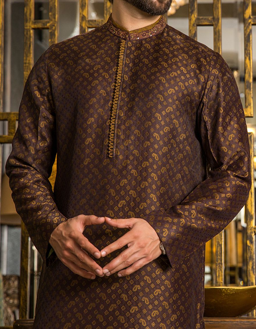 CHOCOLATE BRN SPECIAL KURTA | JJK-A-SP-US-33007-R1/S20/JJ6569 - Image 3