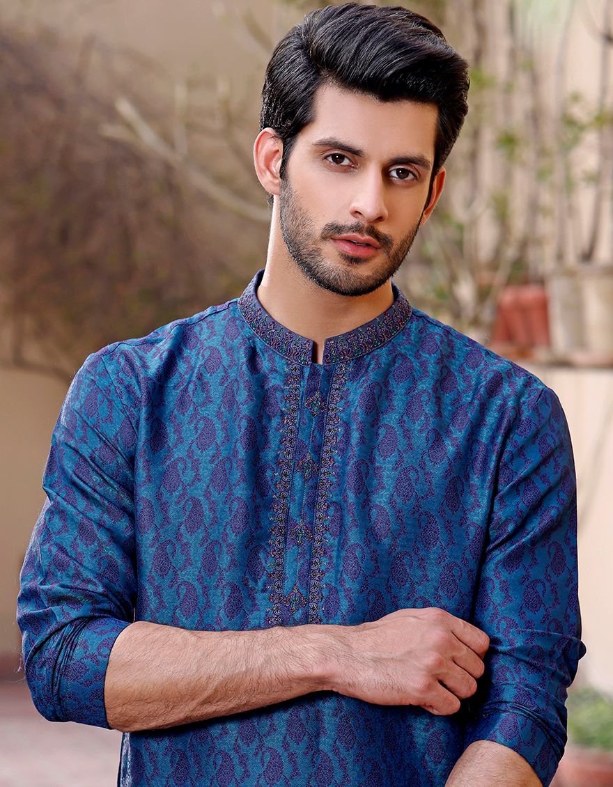 SEA GREEN SPECIAL KURTA | JJK-A-SP-US-33130/S20/JJ7005 - Image 4