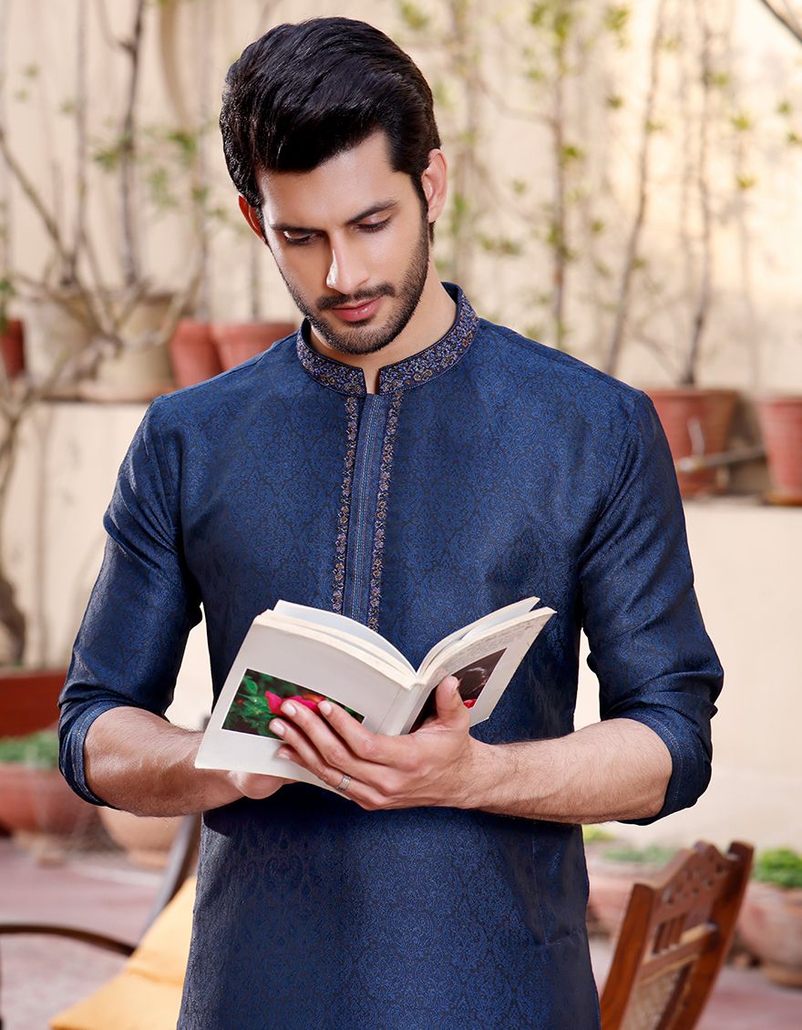 MID NT BLUE SPECIAL KURTA | JJK-A-SP-US-33186/S20/JJ6999 - Image 2
