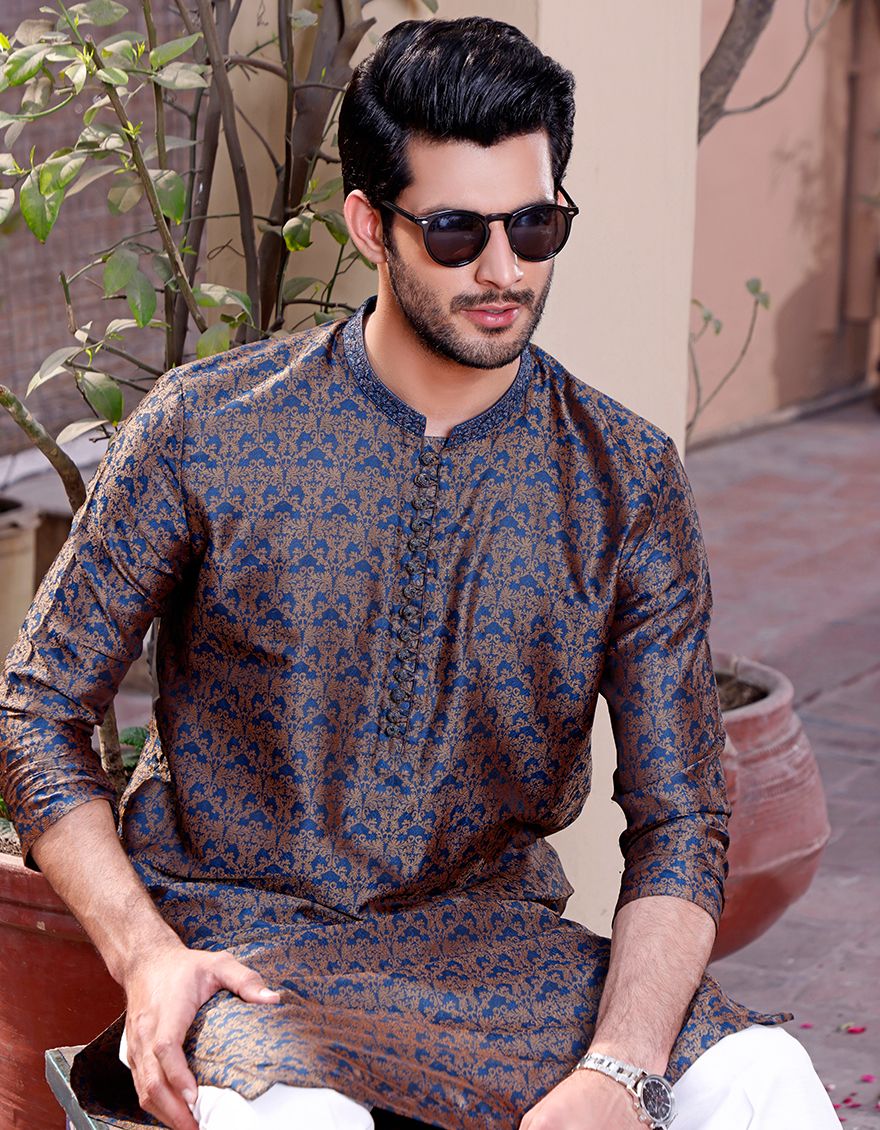 BLUE SPECIAL KURTA | JJK-A-SP-US-33303/S21/JJ7329 - Image 3