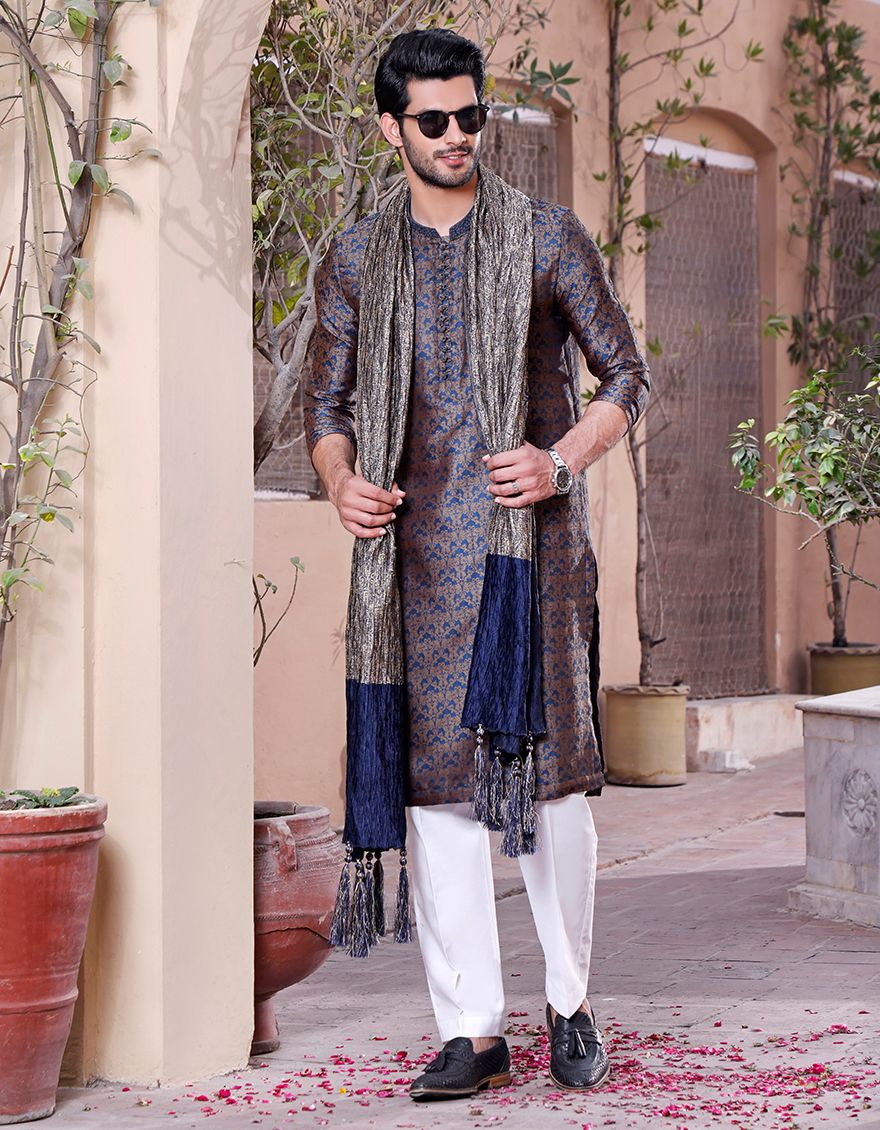 BLUE SPECIAL KURTA | JJK-A-SP-US-33303/S21/JJ7329 - Image 4