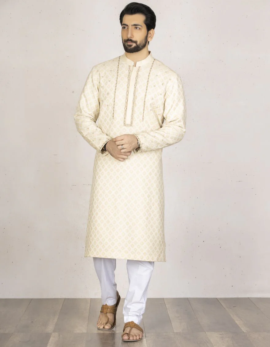 CREAM SPECIAL KURTA | JJK-A-SP-US-36759/S21/JMS12156