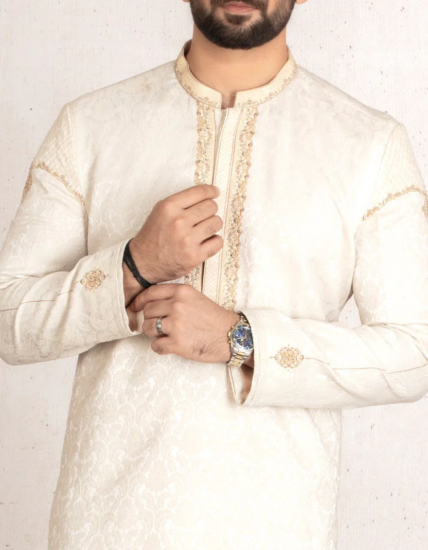 IVORY SPECIAL KURTA | JJK-A-SP-US-36780/S21/JJ7263-FL - Image 2
