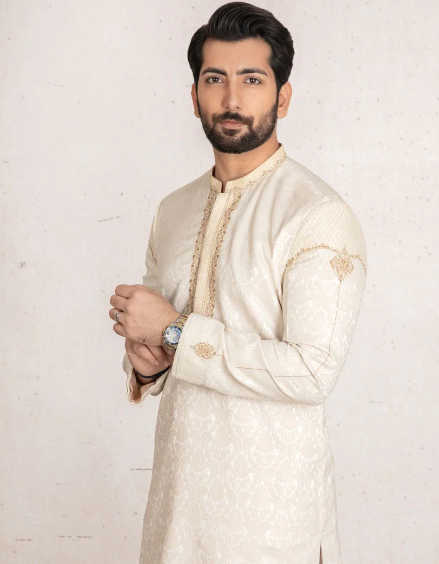 IVORY SPECIAL KURTA | JJK-A-SP-US-36780/S21/JJ7263-FL - Image 3