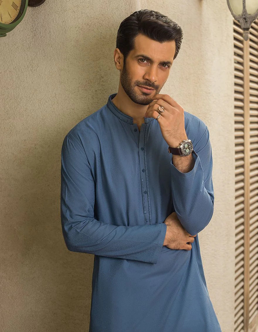 POWDER BLUE KURTA | JJK-A-US-31116/S21/JJ6961-CL - Image 2