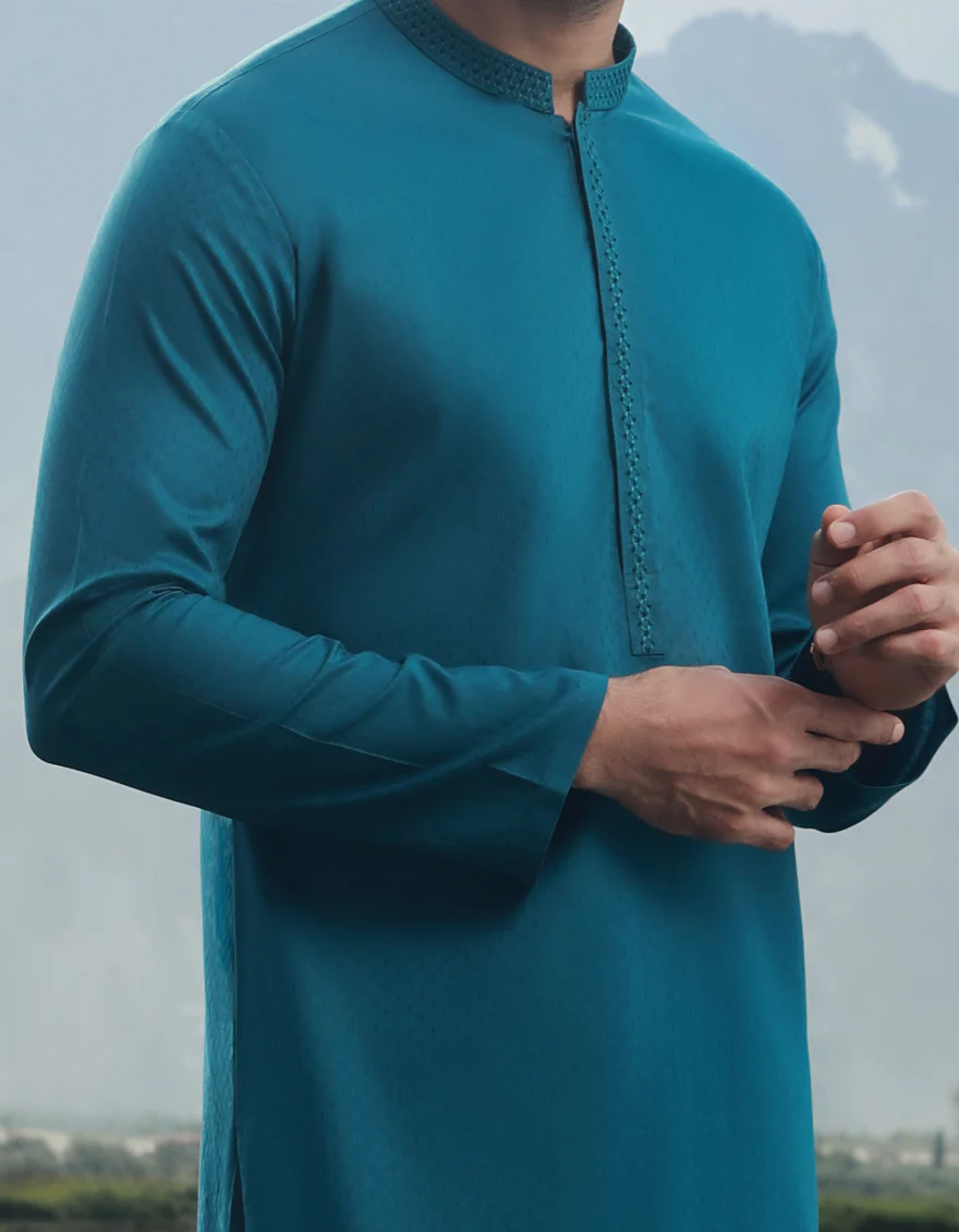 TEAL KURTA | JJK-A-US-32835/S23/JJ9114-SF - Image 2