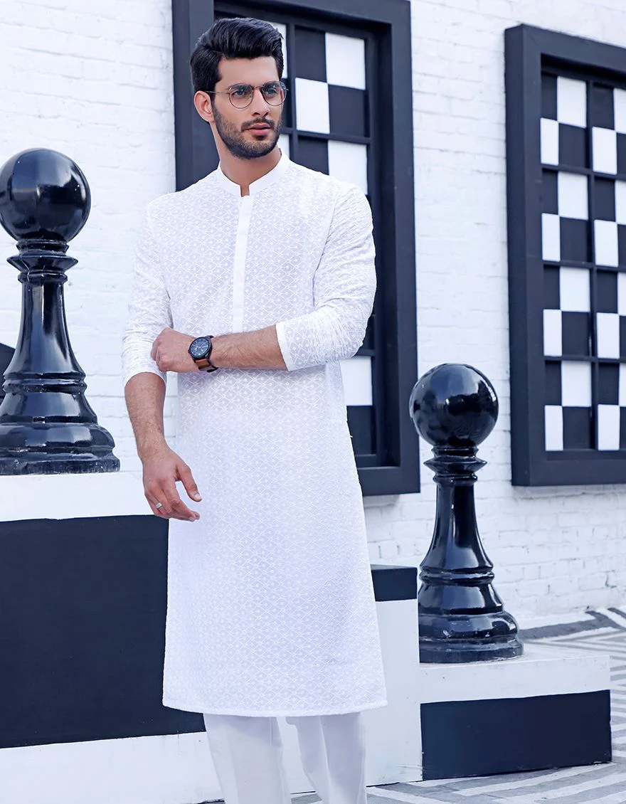 WHITE KURTA | JJK-A-US-33294/S21/JJ7246 - Image 2