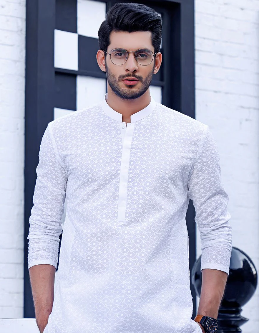 WHITE KURTA | JJK-A-US-33294/S21/JJ7246 - Image 3