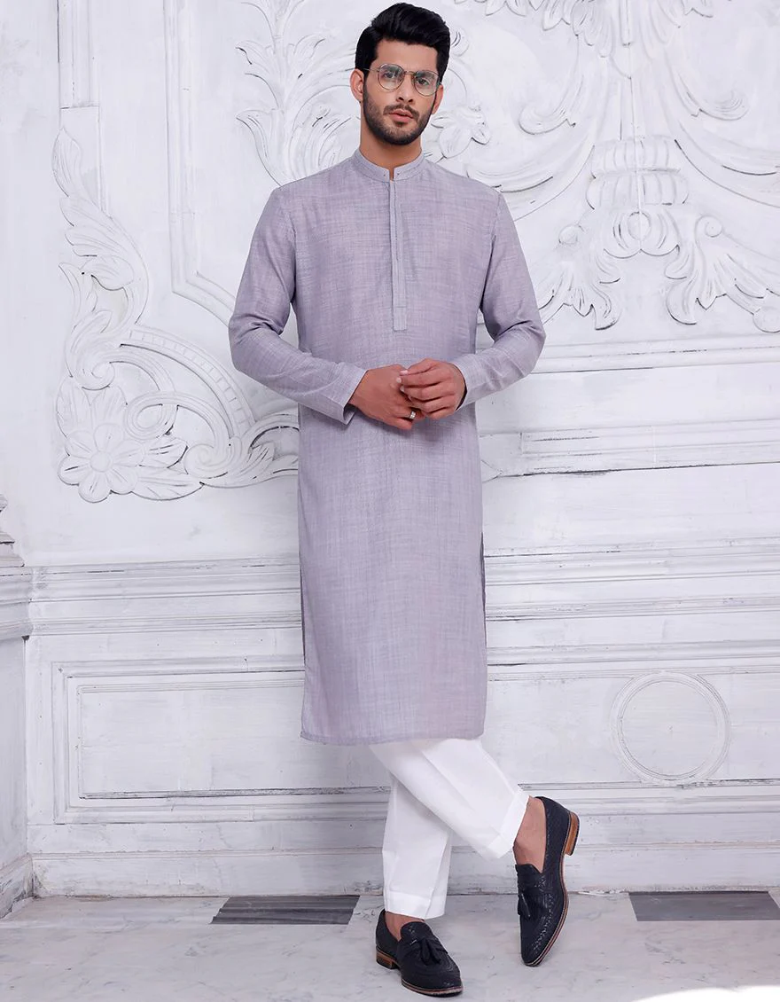SMOKE GREY KURTA | JJK-A-US-33316/S21/JJ7355