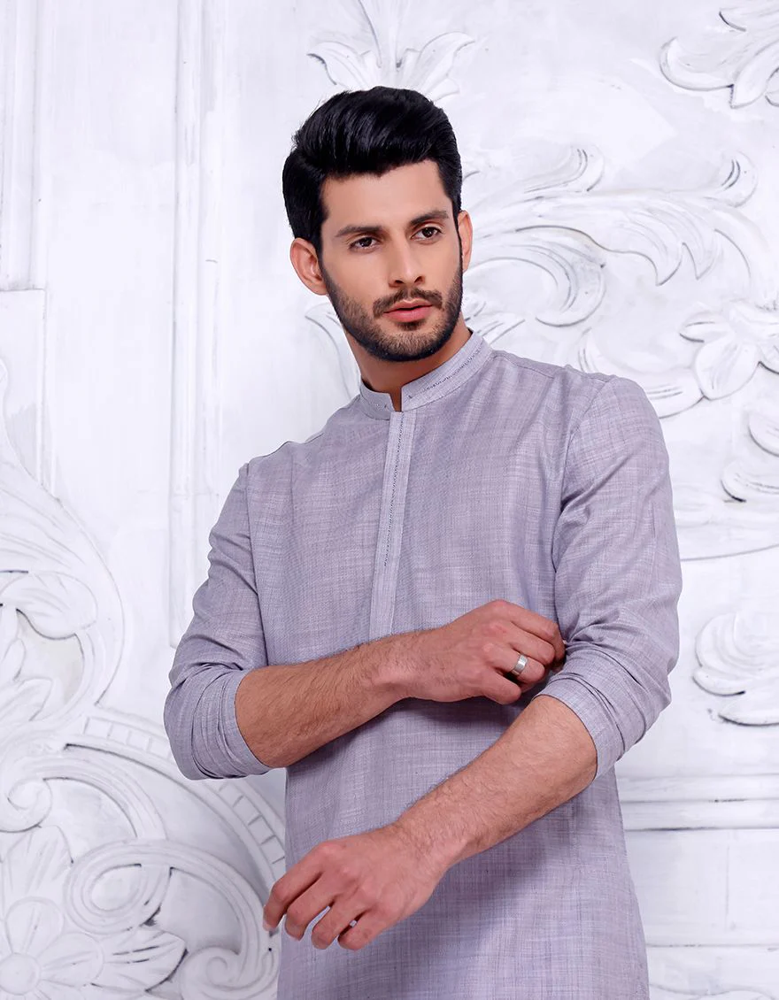 SMOKE GREY KURTA | JJK-A-US-33316/S21/JJ7355 - Image 2