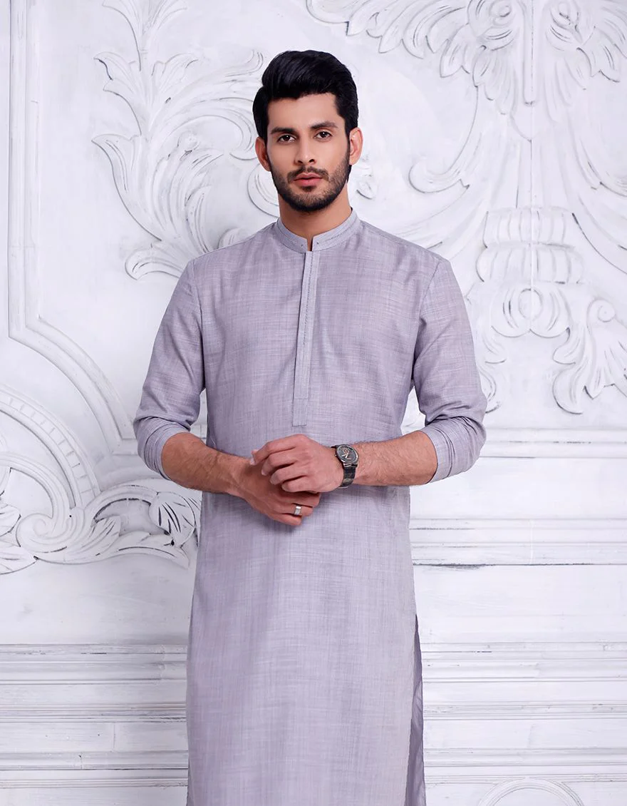 SMOKE GREY KURTA | JJK-A-US-33316/S21/JJ7355 - Image 3