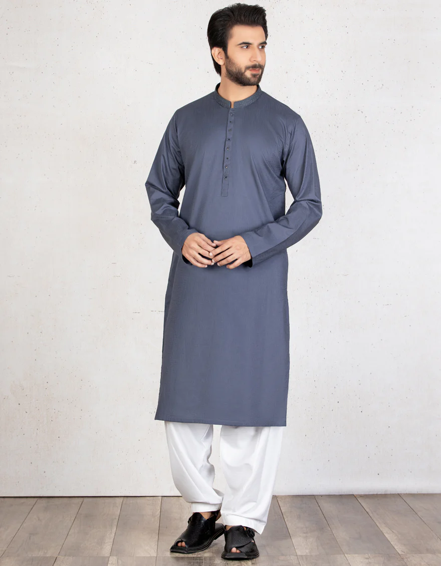 SMOKE GREY KURTA | JJK-A-US-34002-R5/S21/JJ6953-SF - Image 2