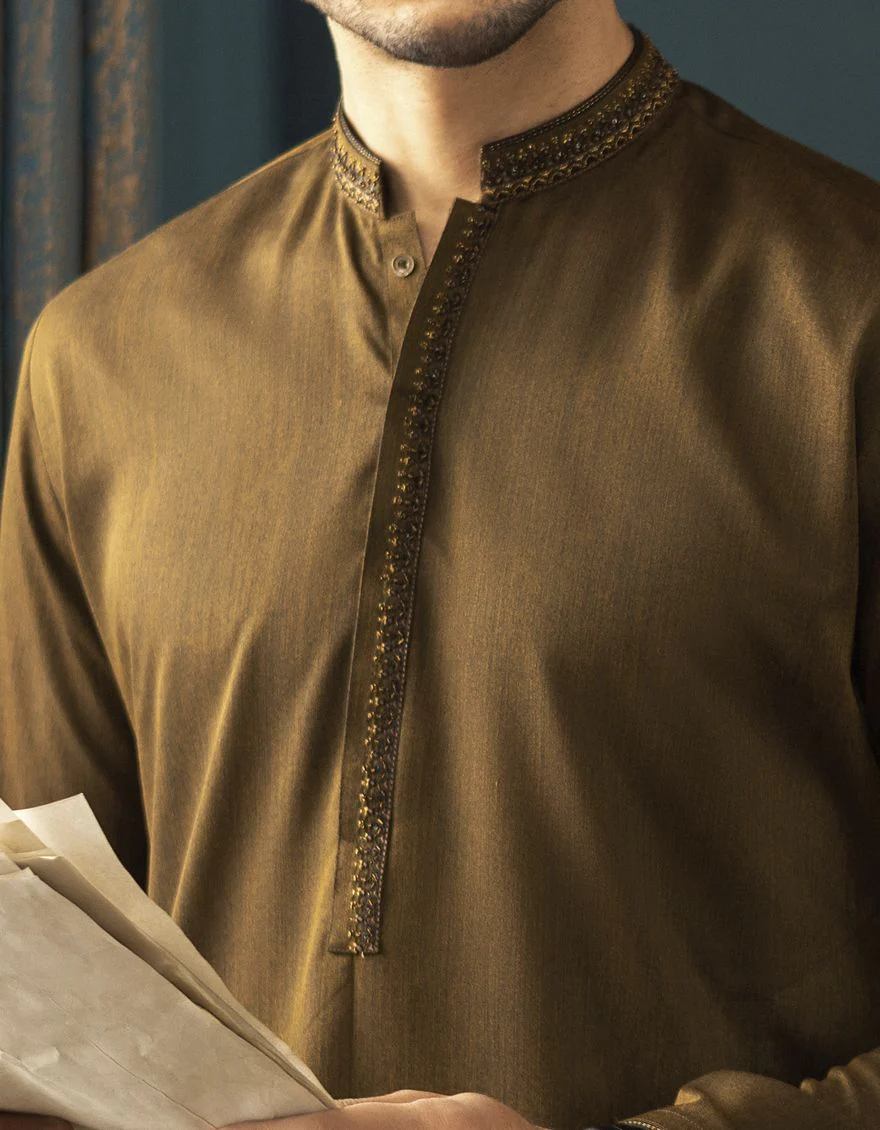 ANTIQUE GOLD KURTA | JJK-A-US-34131/S22/JJ7610-FL - Image 2