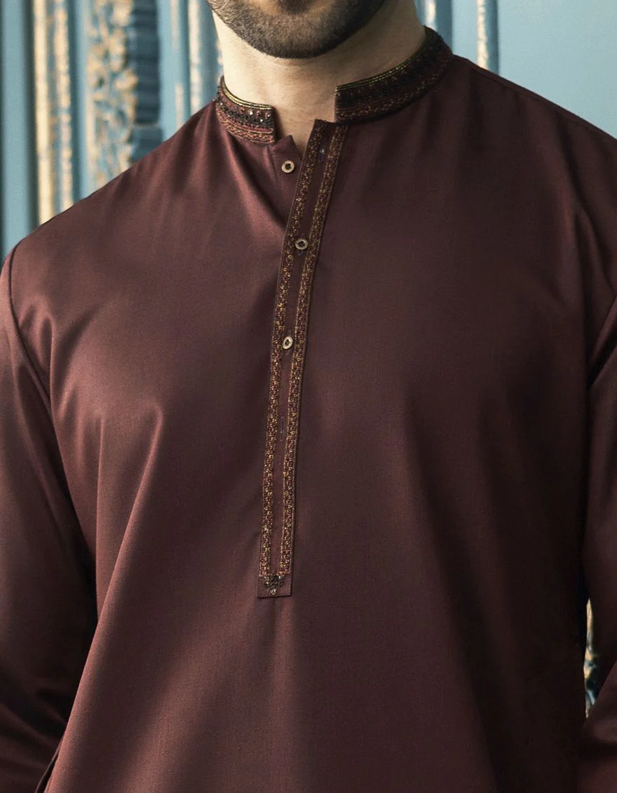 MAROON KURTA | JJK-A-US-34136/S22/JJ7610-FL - Image 2