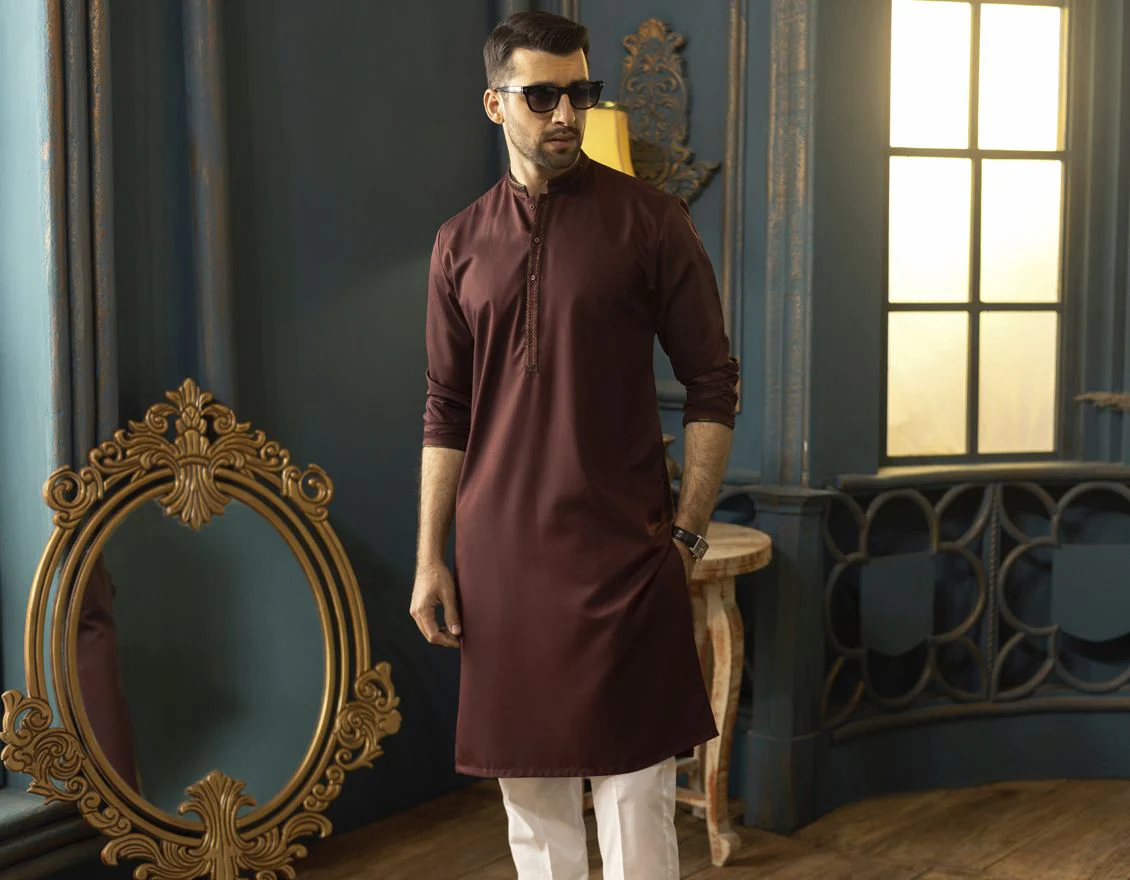 MAROON KURTA | JJK-A-US-34136/S22/JJ7610-FL - Image 4