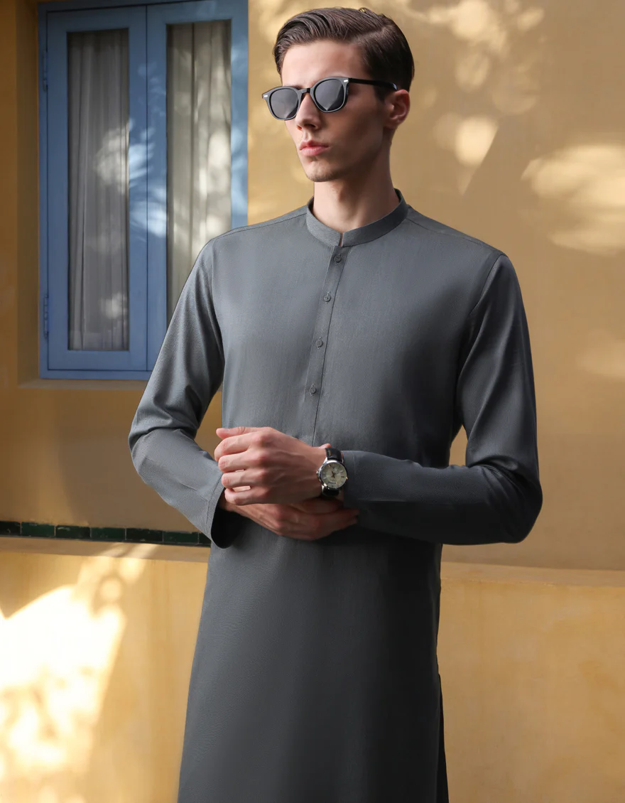 FOREST GREEN COTTON KURTA | JJK-A-US-34272/W22/JJ8662-CL - Image 3