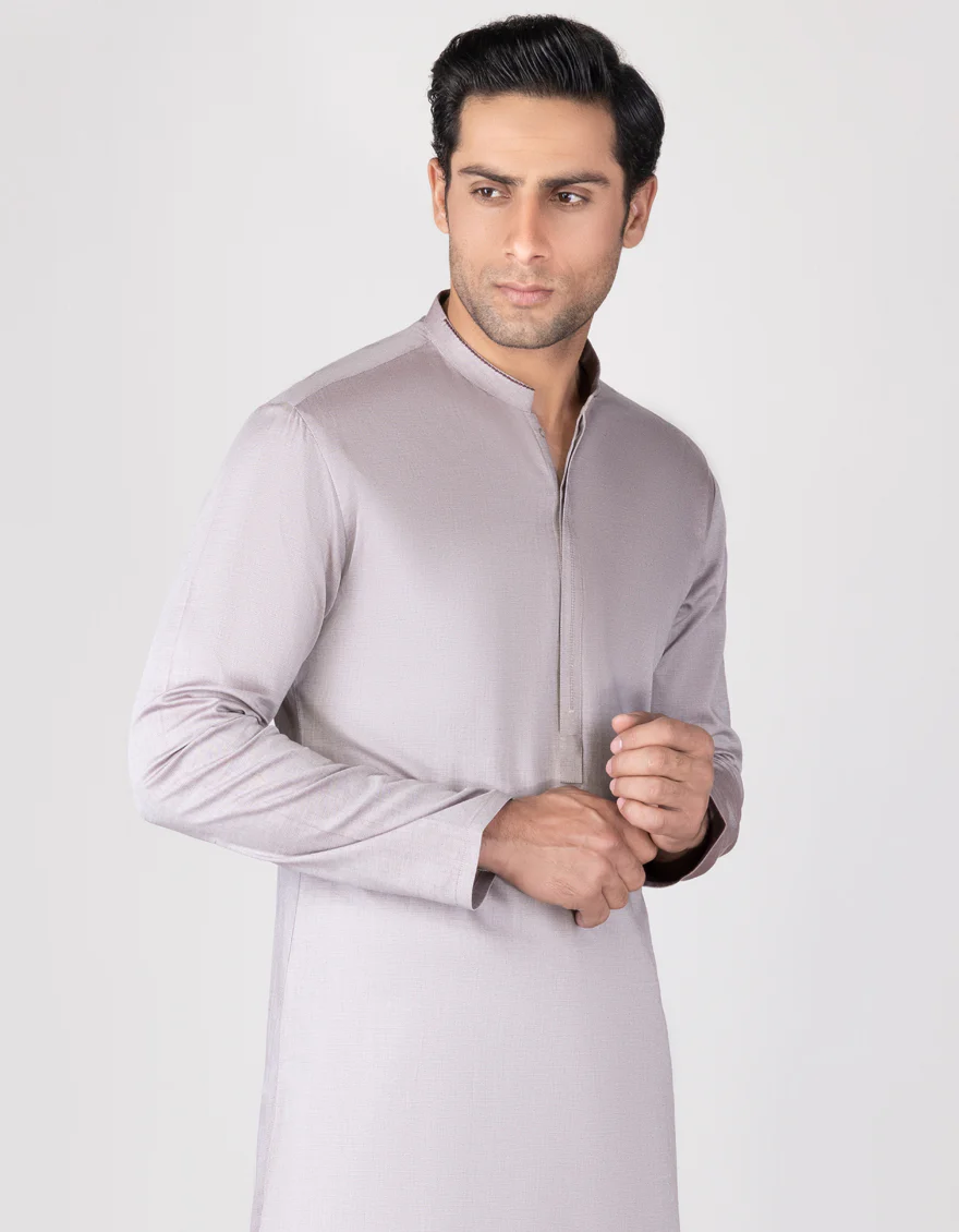 HATCHED RED COTTON KURTA | JJK-A-US-34286/S23/JJ8380-CL - Image 3