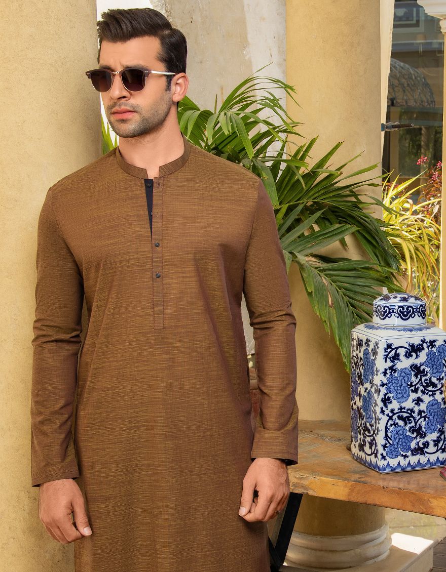 TWOTONE RUST KURTA | JJK-A-US-36770/S21/JJ7112 - Image 3