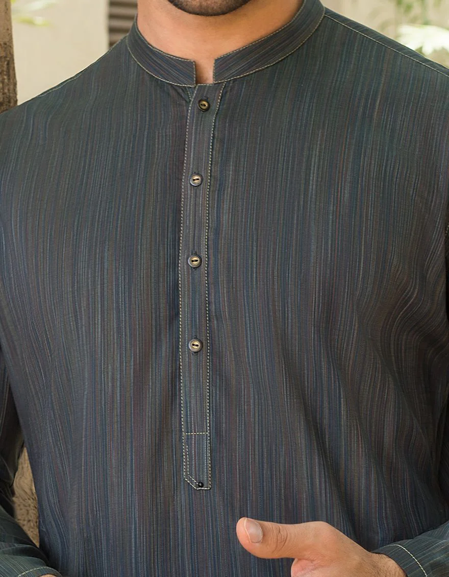PEACOCK GREEN KURTA | JJK-A-US-36798/S21/JJ7116-PN - Image 3