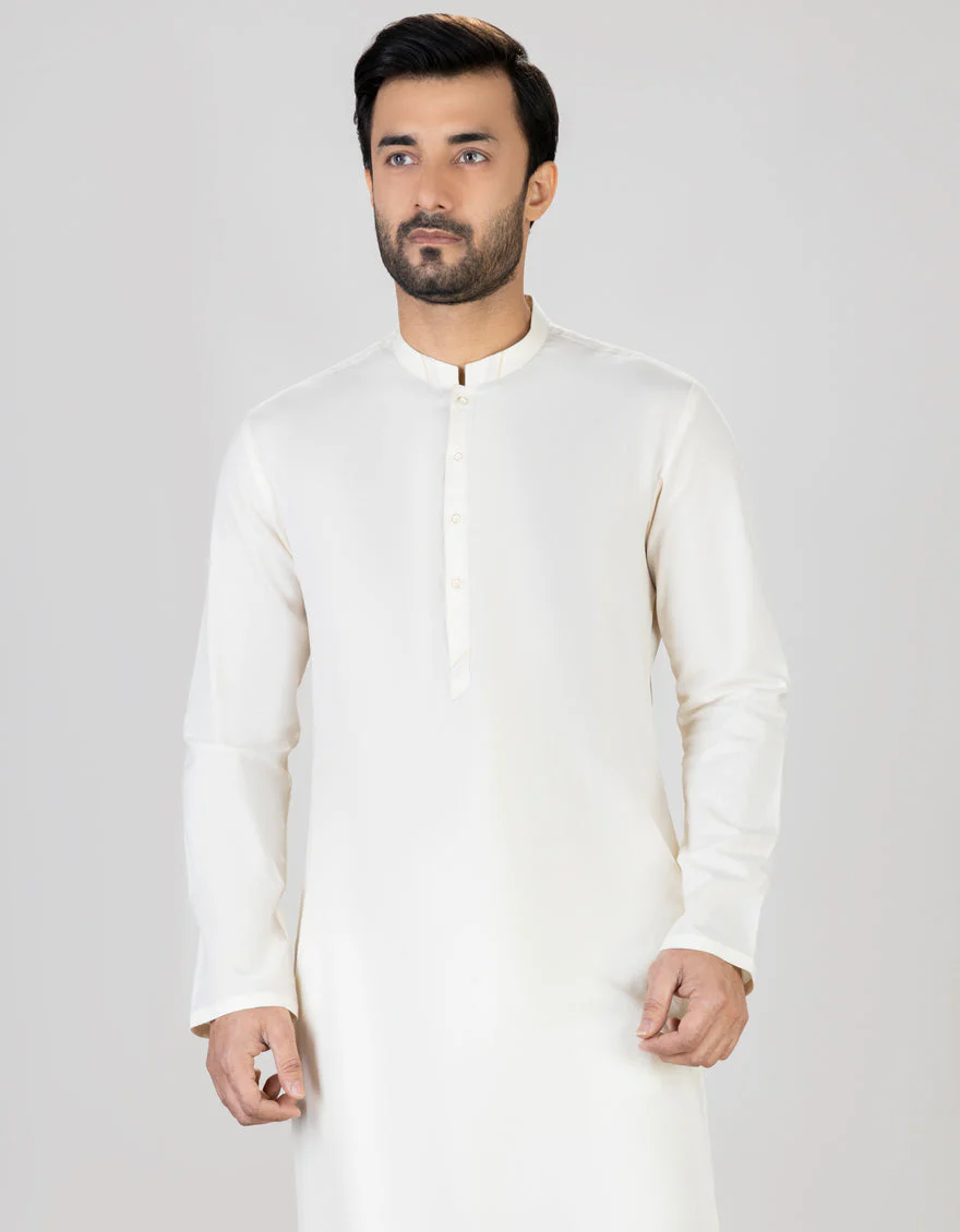 CREAM COTTON KURTA | JJK-A-US-36998/S23/DME3203-PL - Image 3