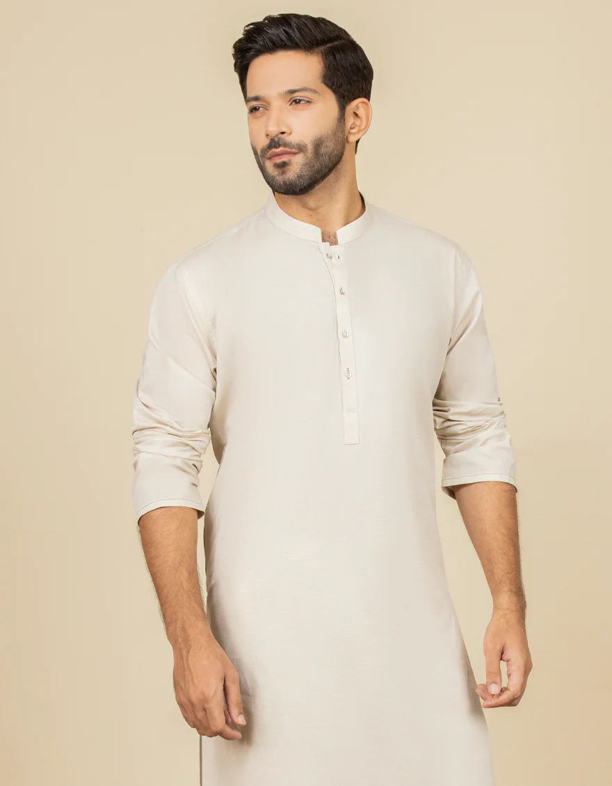 BEIGE COTTON KURTA | JJK-A-US-37649/S22/JJ8288-CL - Image 3