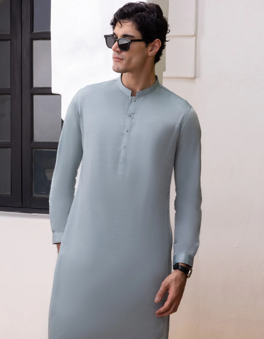 LIGHT GREEN COTTON KURTA | JJK-A-US-37661/S22/JJ8605-CL - Image 3