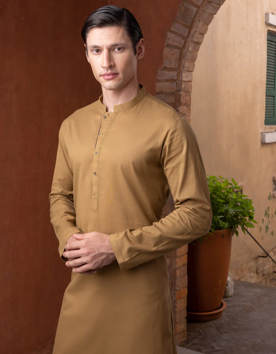 MASTARD COTTON KURTA | JJK-A-US-37689/S23/JJ7636-CL - Image 3