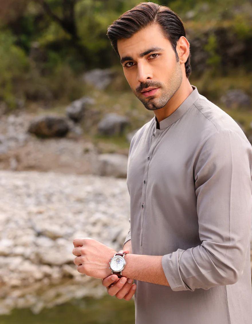 GREY COTTON KURTA | JJK-A-US-37753/S23/DME3215-PN - Image 4