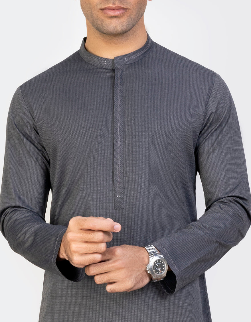 CHARCOAL COTTON KURTA | JJK-A-US-37759/S23/JJ8945-CL - Image 2
