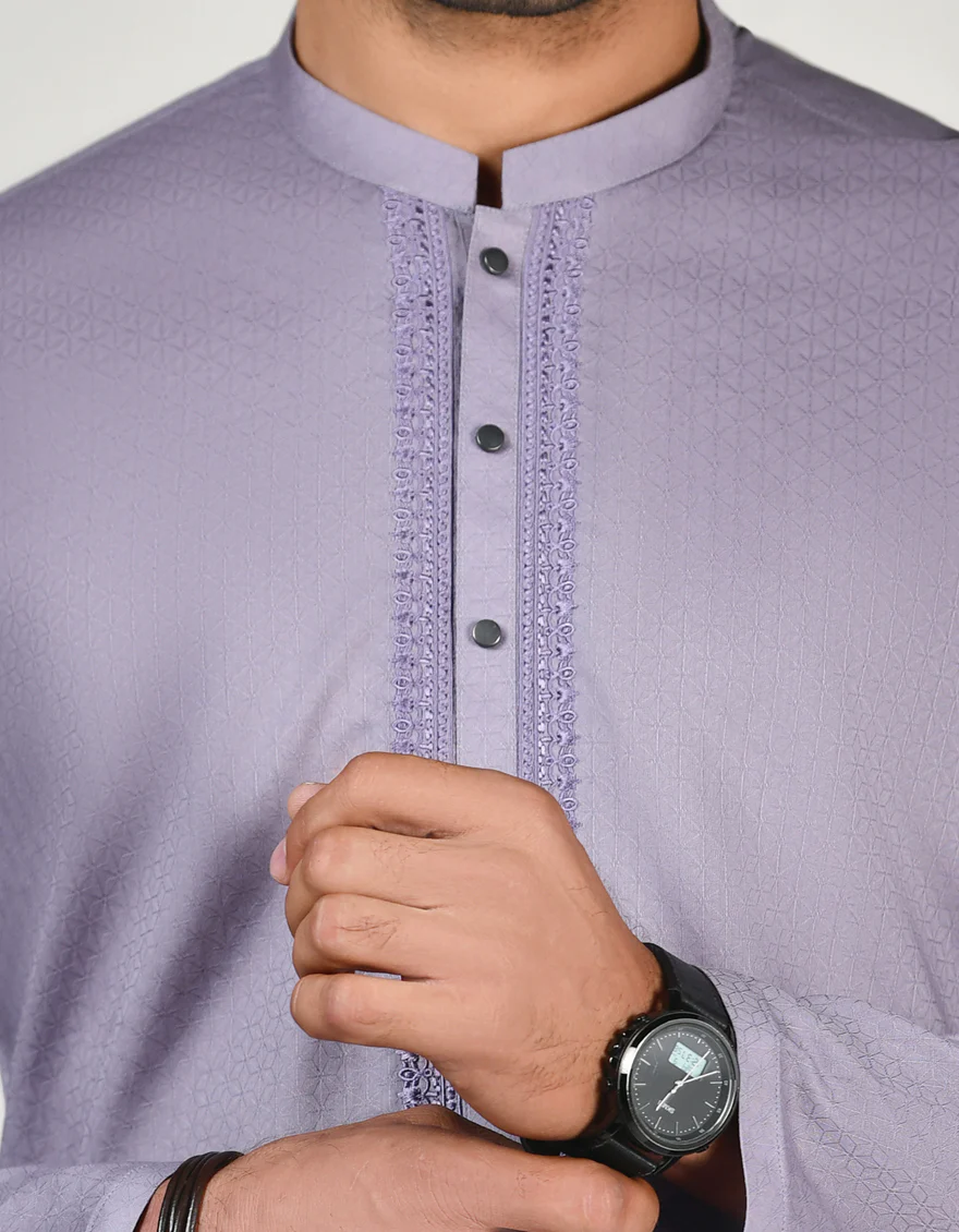 LIGHT PURPLE COTTON KURTA | JJK-A-US-37792/S23/JJ9058-SF - Image 2