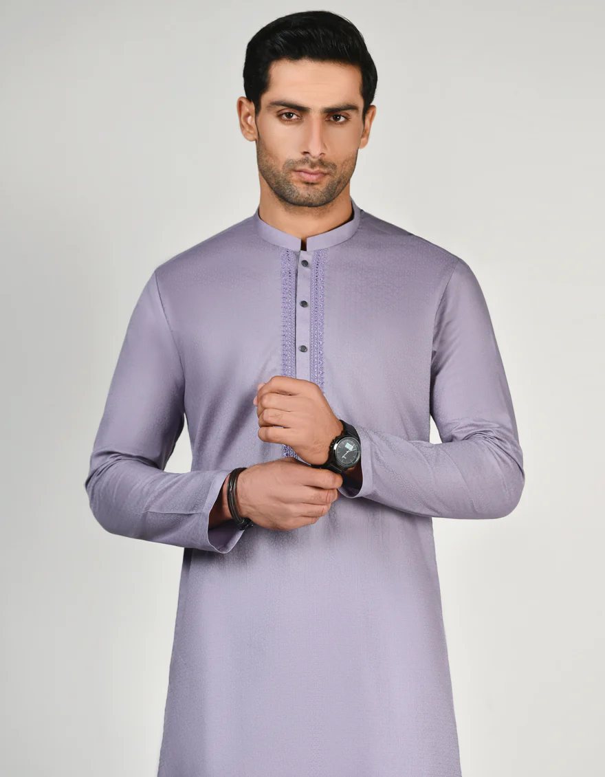LIGHT PURPLE COTTON KURTA | JJK-A-US-37792/S23/JJ9058-SF - Image 3
