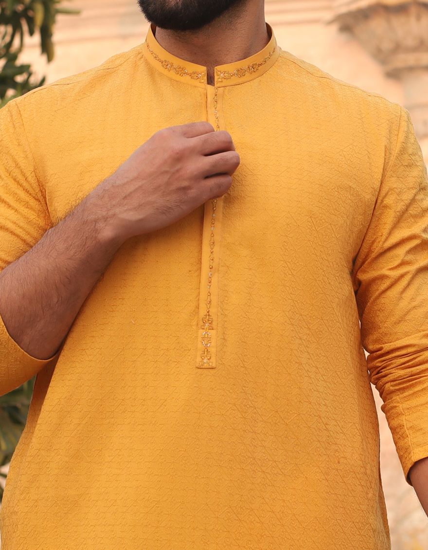 OCHRE KURTA | JJK-A-US-40057/S21/JJ6837 - Image 3