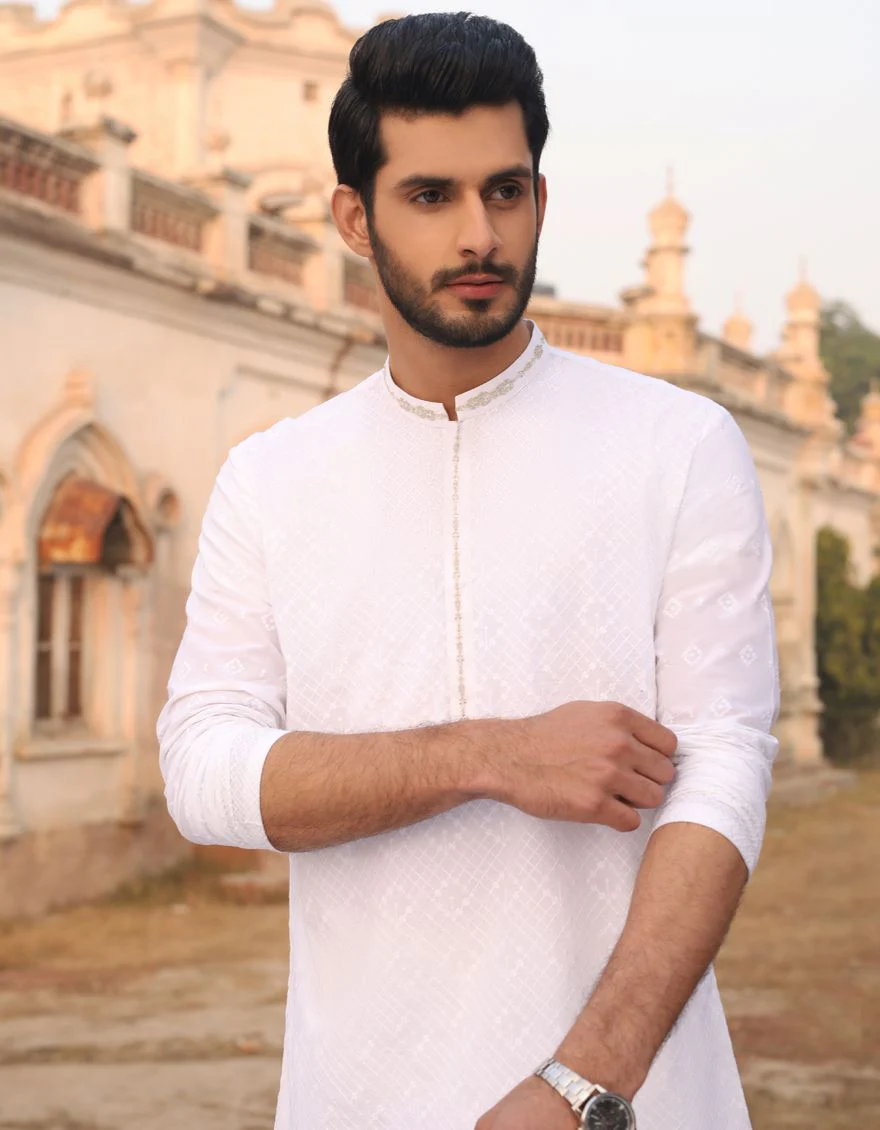 MILKY WHITE KURTA | JJK-A-US-40059/S21/JJ6837 - Image 2