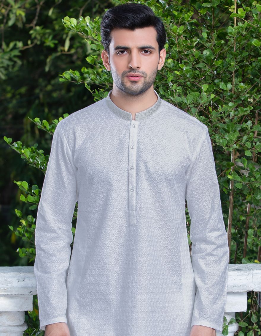 WHITE KURTA | JJK-A-US-40129/S21/JJ7210-FL - Image 5